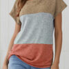 Casual Patchwork Color T-Shirt