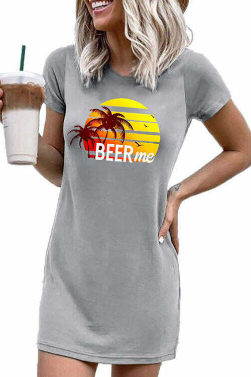 Coconut  Tree Beer Me Mini Dress