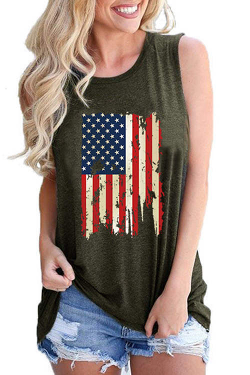 Flag Independence Day Tank Top