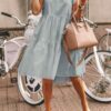 Flounce Design Sleeveless Mini Dress (5 Colors)