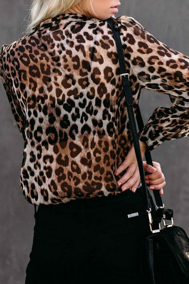 Leopard Printed Design Shirt