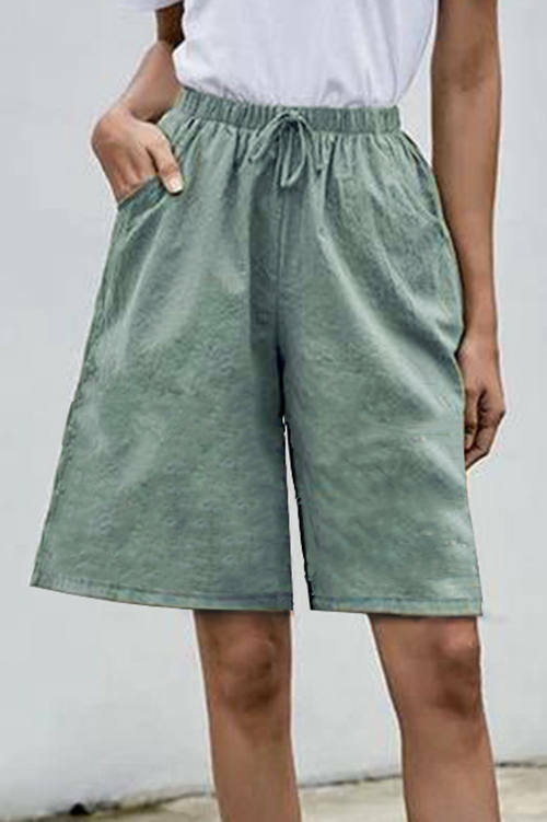 Linen Large Size Pocket Trousers