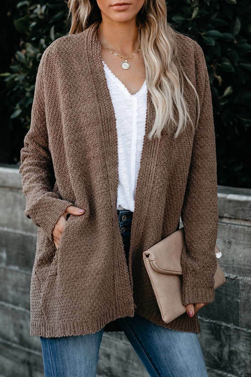 Loose Knitted Sweater Coat