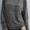 One-Word Neck Long-Sleeved T-Shirt Casual Loose Blouse