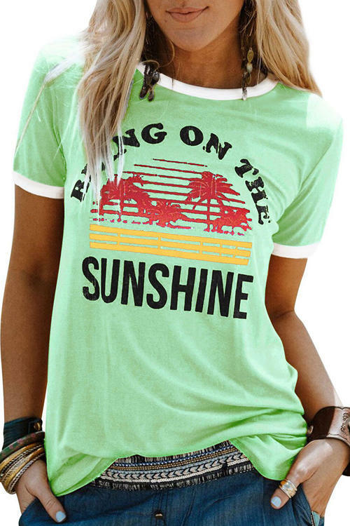 Bring On The Sunshine Printed Cotton T-Shirt