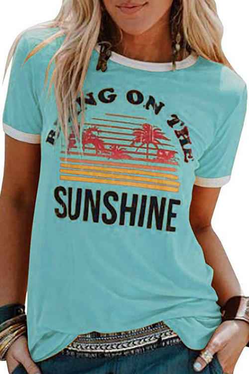 Bring On The Sunshine Printed Cotton T-Shirt