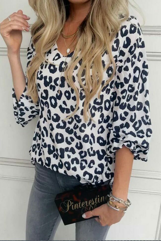 Printed Leopard Blouse