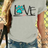 Printed Love Dog PAWS T-Shirt
