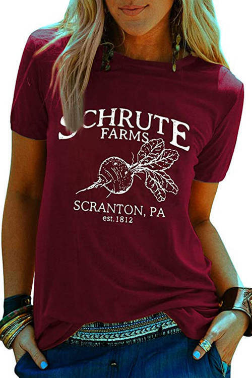 SCHRUTE FARMS Turnip Printed T-Shirt