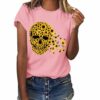 Skull sunflower print T-shirt