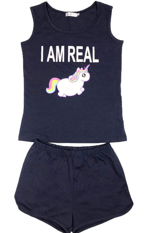 Summer Unicorn Print Pajamas