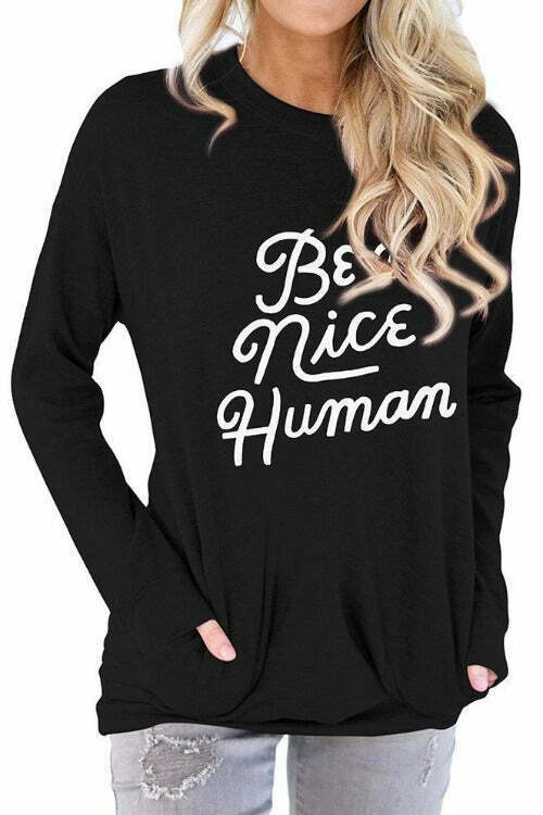 Be Nice Printed long sleeves T-shirt