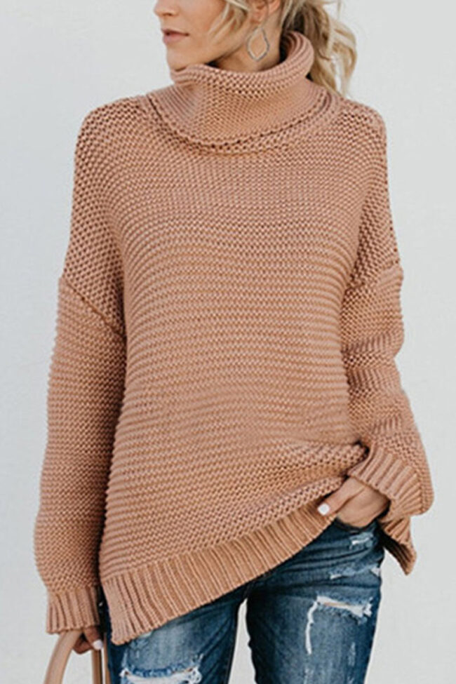 Casual Solid O Neck Mid Waist Sweaters(6 Colors)