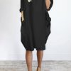 Casual Solid Solid Color O Neck Long Sleeve Dresses(11 Colors)