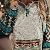 Casual Sweet Printing Hooded Collar Tops