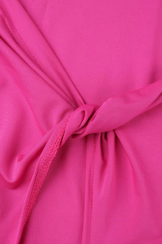 Elegant Solid Backless Solid Color Halter Wrapped Skirt Dresses