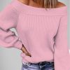 Sexy Work Solid Color Off the Shoulder Sweaters(8 Colors)