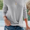 Vintage Solid Pullovers O Neck Tops(4 colors)