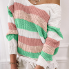 Casual Color Lump Backless Fold V Neck Tops Sweater