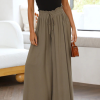Casual Solid Patchwork Loose High Waist Wide Leg Solid Color Bottoms(5 Colors)